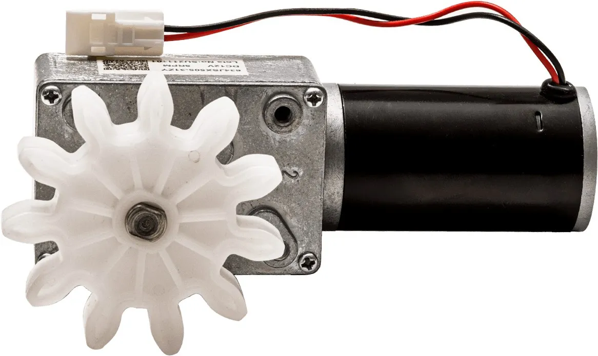 The official replacement motor assembly sold for the Litter-Robot 4 on Whisker's online store at $55, photographed as a single part rather than a whole machine