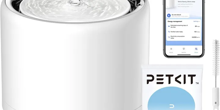 PETKIT Eversweet 3 Pro cat water fountain with 1.6L stainless steel tank and wireless pump