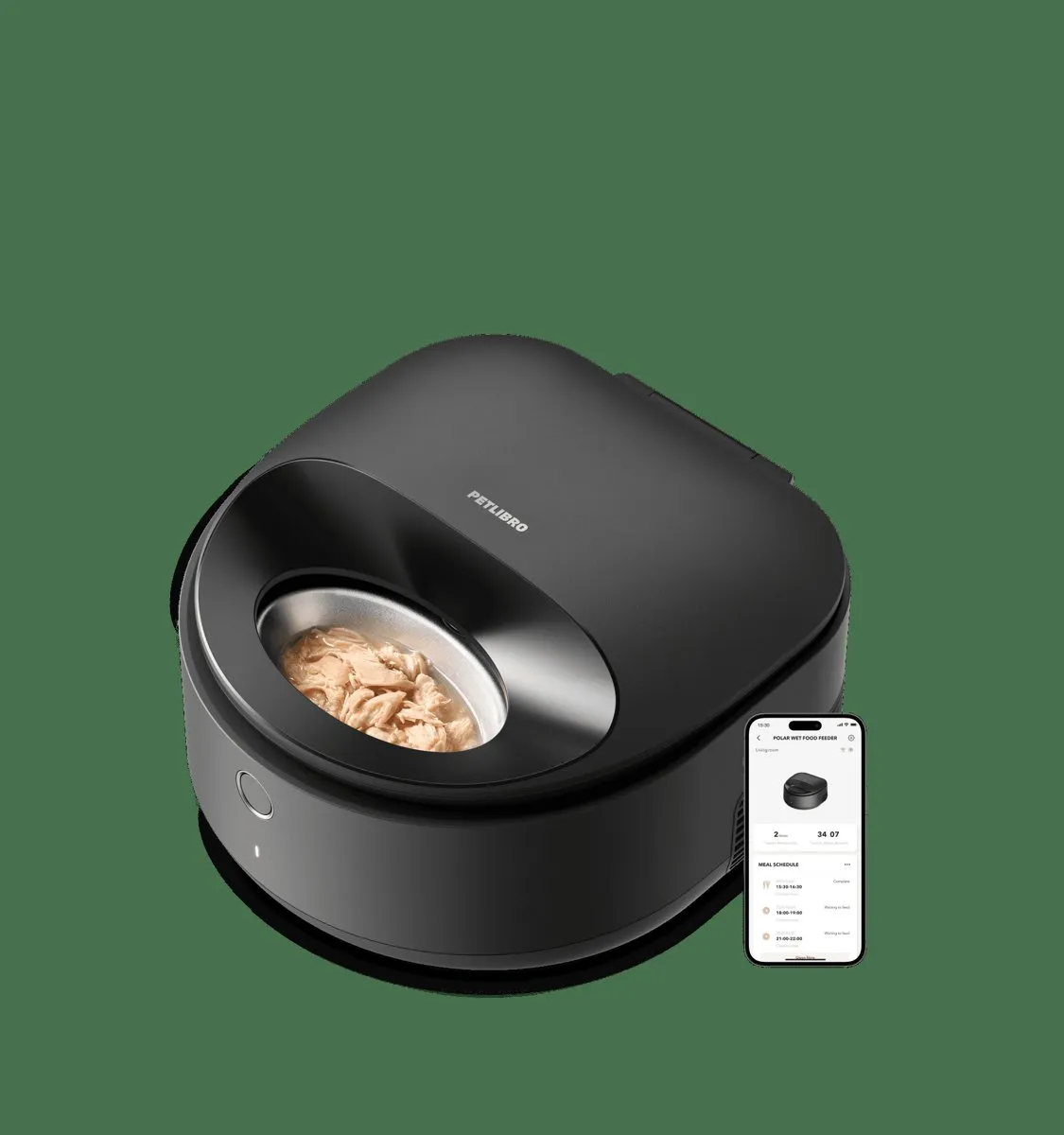 PETLIBRO Polar wet food feeder, the model at the center of repeated August 2026 owner reports: continuous spinning, a stuck sliding door, and a warranty claim that stopped getting answers