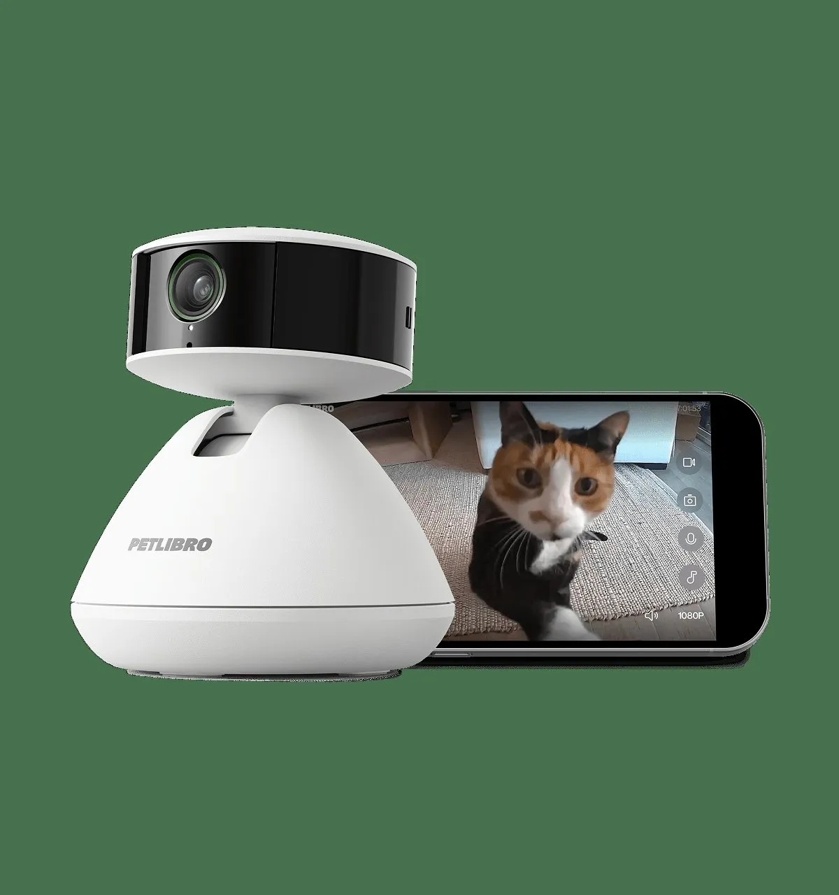 Petlibro Scout smart camera on a white background, the camera whose pet recognition and notifications stopped for three owners after a September 2026 firmware update