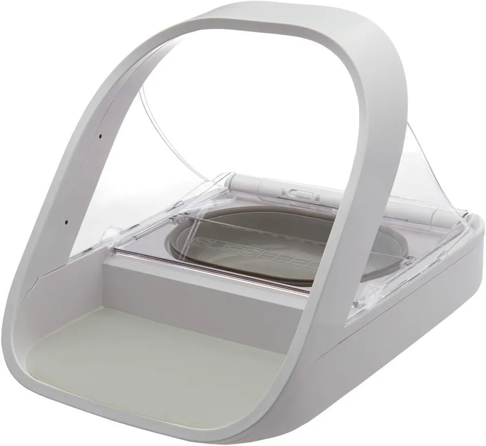 SureFeed Microchip Pet Feeder by Sure Petcare, the selective feeder that opens only for a registered cat's implanted microchip and works without an app or cloud connection